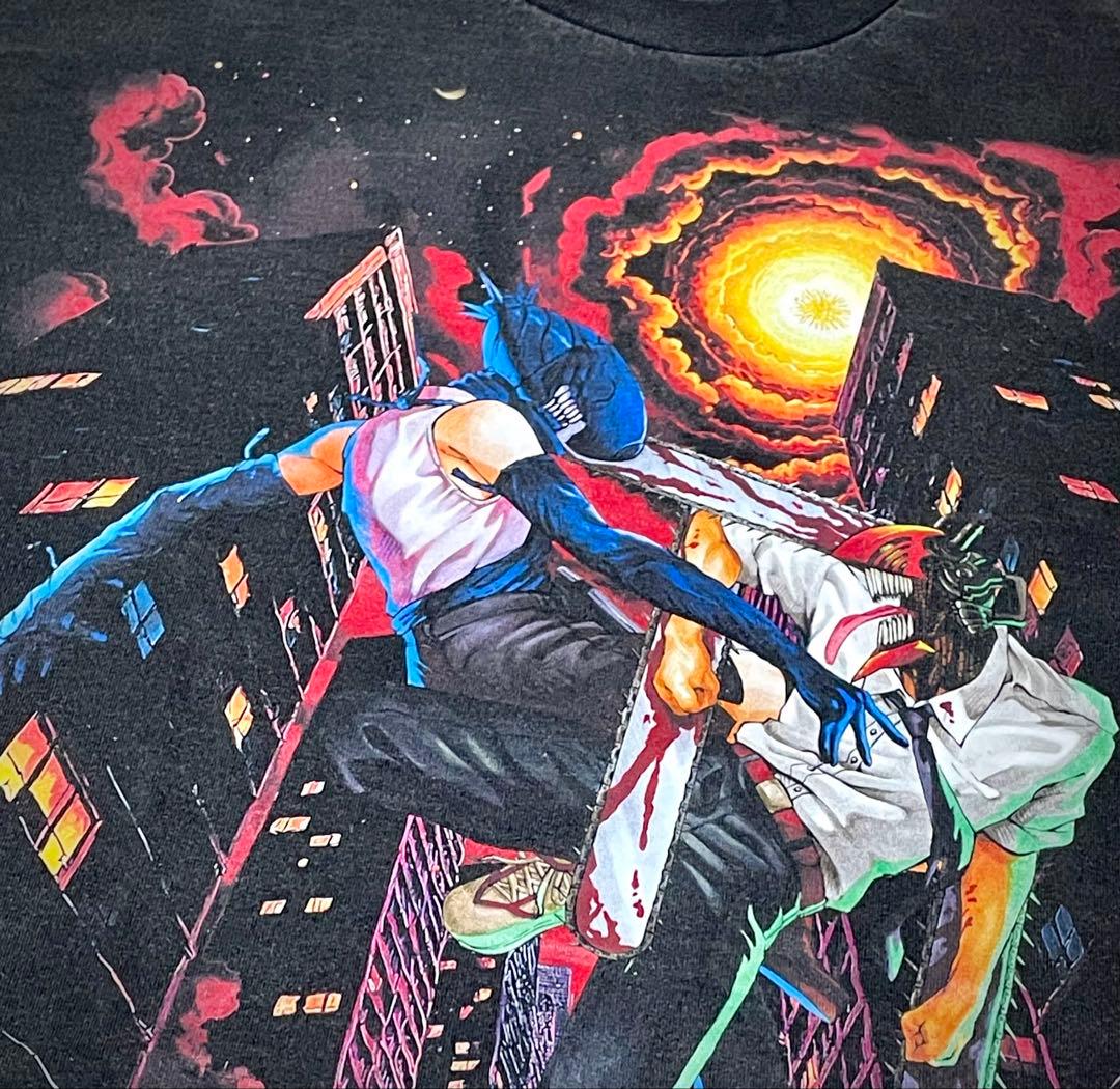 た*け様 希少　チェンソーマン　レゼ　Tシャツ　アニメ　デンジ　フェードブラック