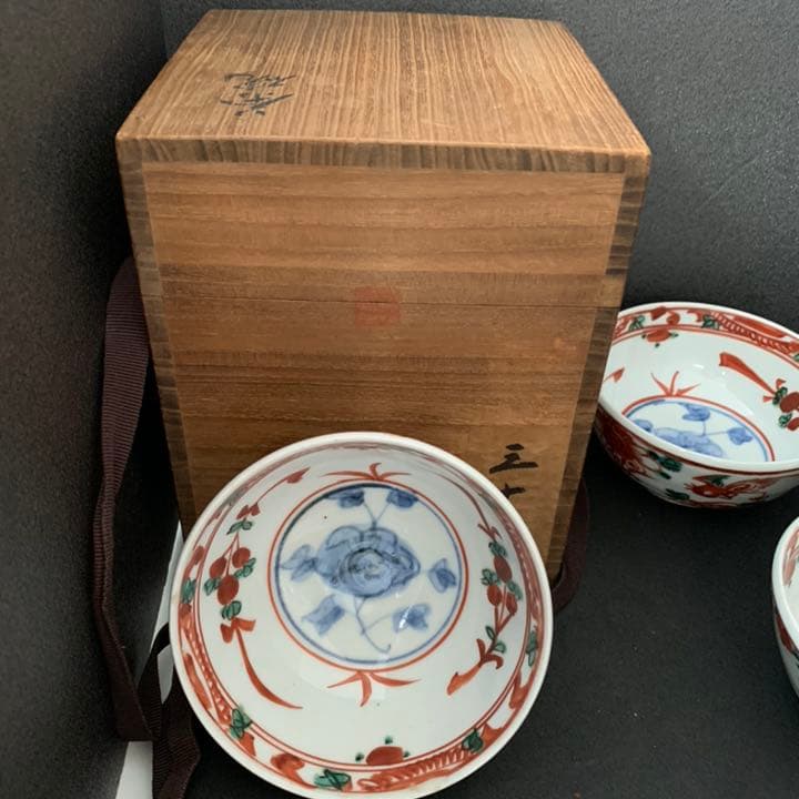 永楽善五郎　呉須赤絵茶碗　四客　12代〜14代頃　茶道具　茶碗　茶人好み