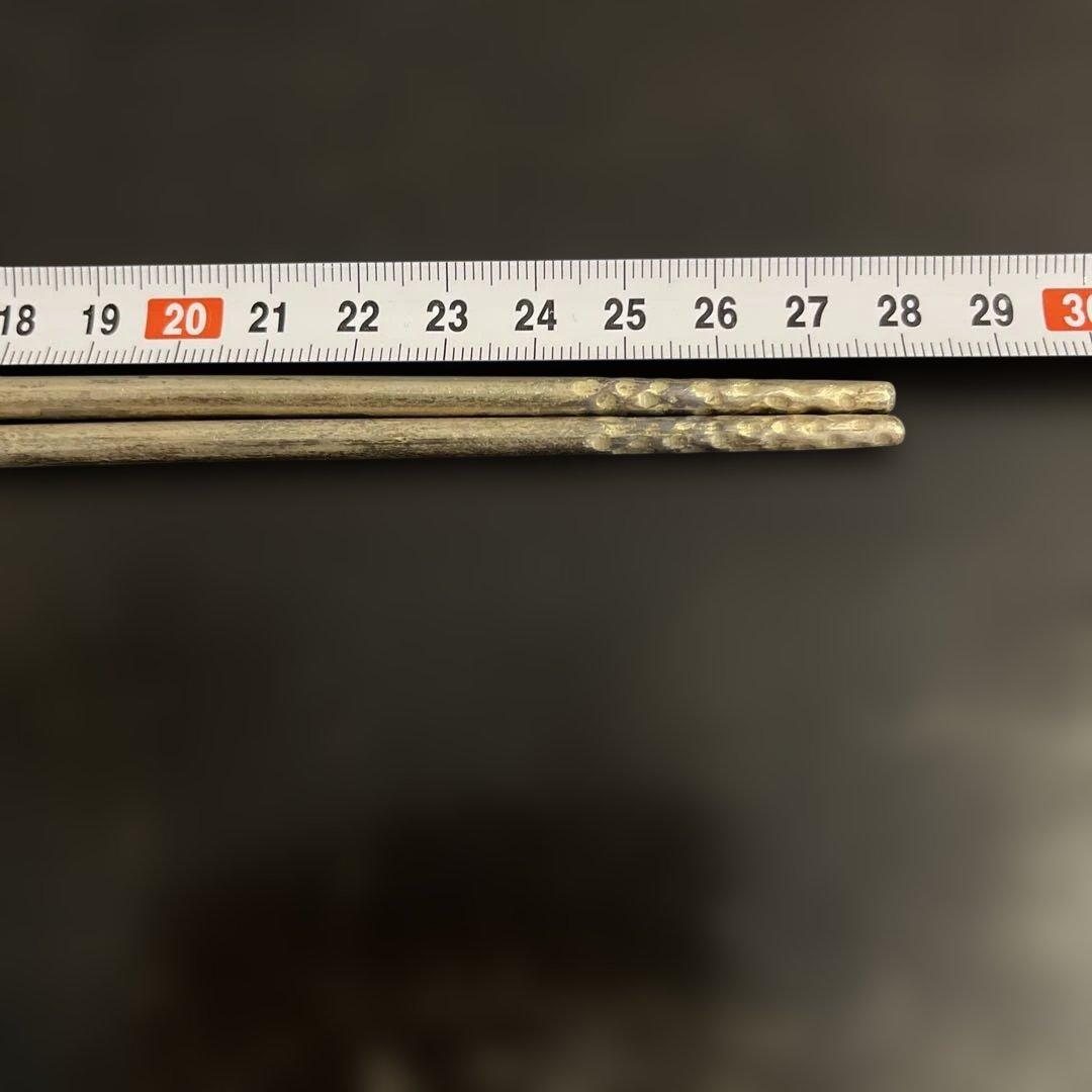 円能◯好　南鐐　銀杏頭火箸　銀製　茶道具　共箱　送料無料　総重量51.4g