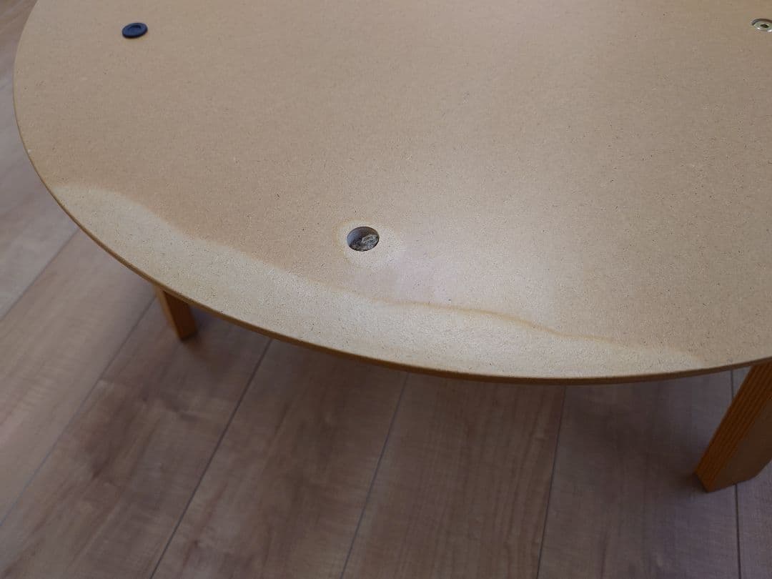 MUJI 無印良品 楕円こたつ タモ材 直接引取限定