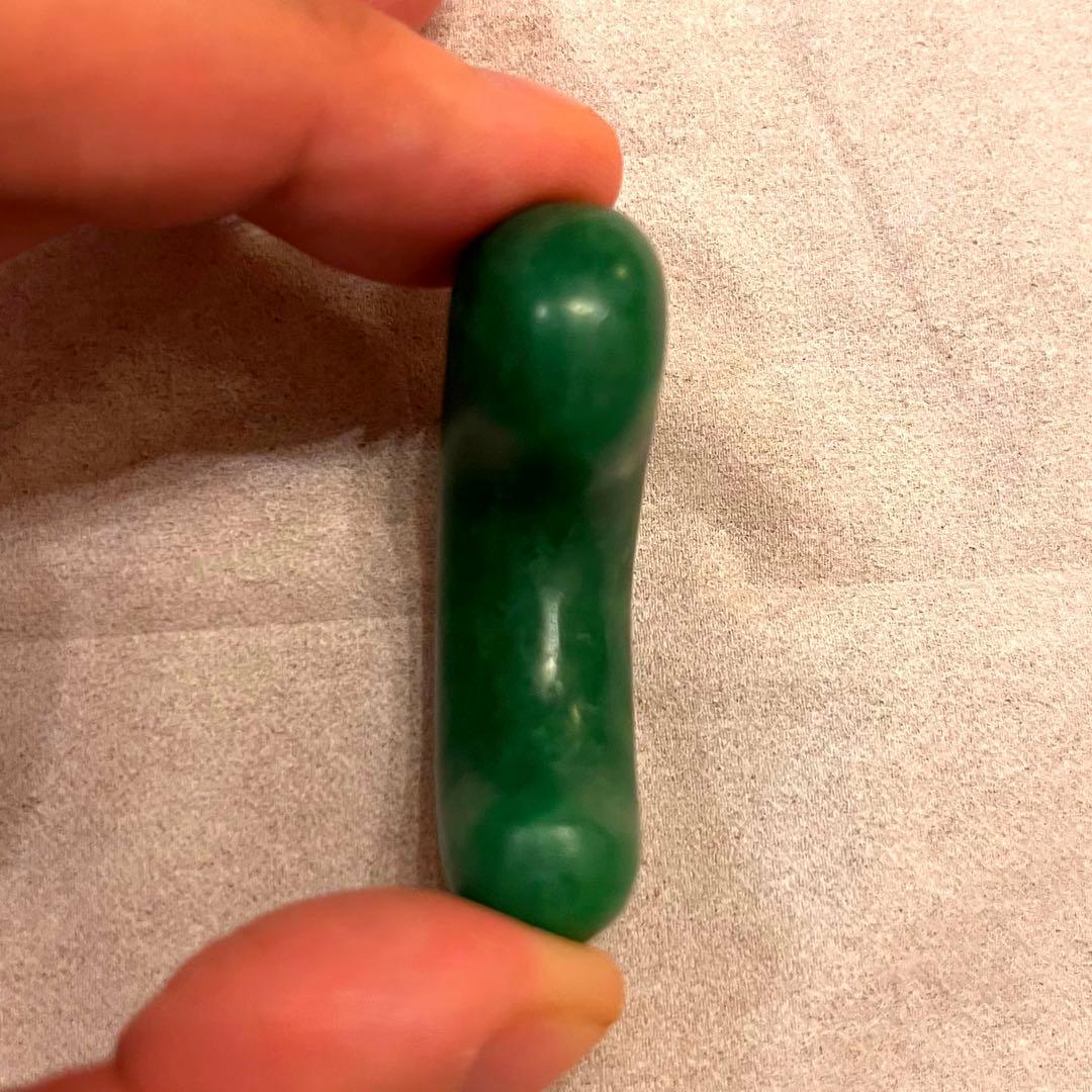 ※※最終値下げ+土日限定価格※※ 希少　古墳期　勾玉　萌葱色　翡翠