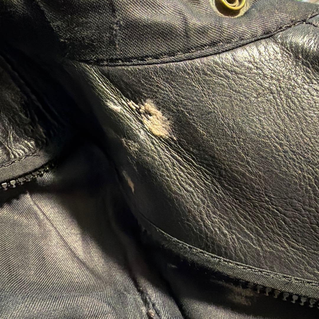 vanson ライダースジャケット シングル レザー Type B 難有