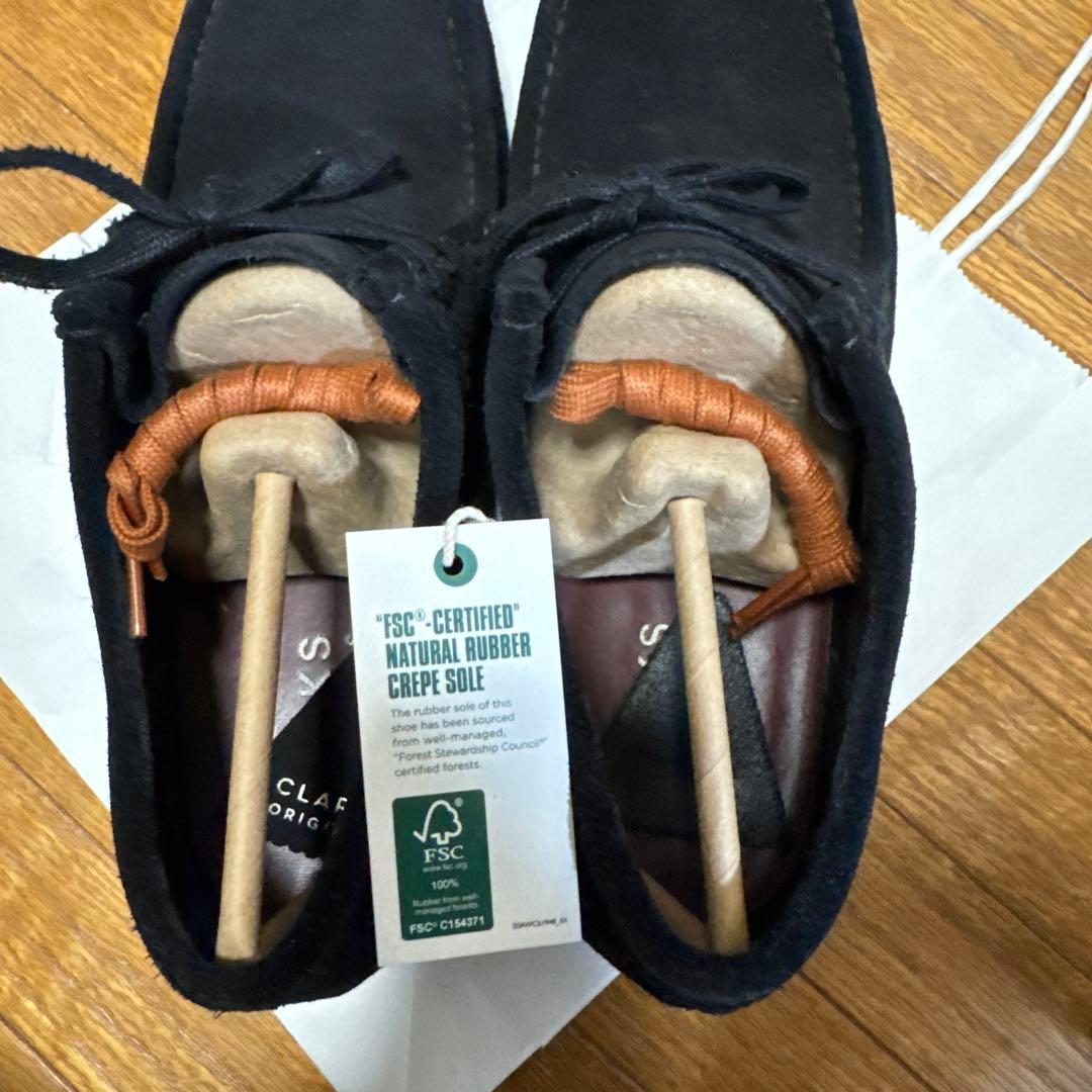 CLARKS ORIGINALS Wallabee ブラックスエード 7.5