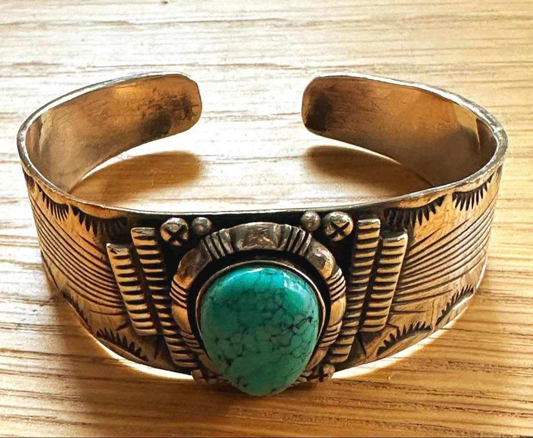 インディアンジュエリー風 ターコイズ バングル