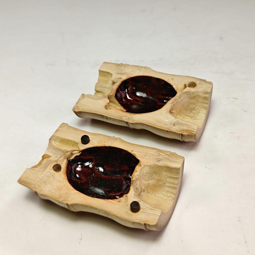 イ914 香合『中村湖彩作』『鈴虫蒔絵　布袋竹香合　共箱』茶道具