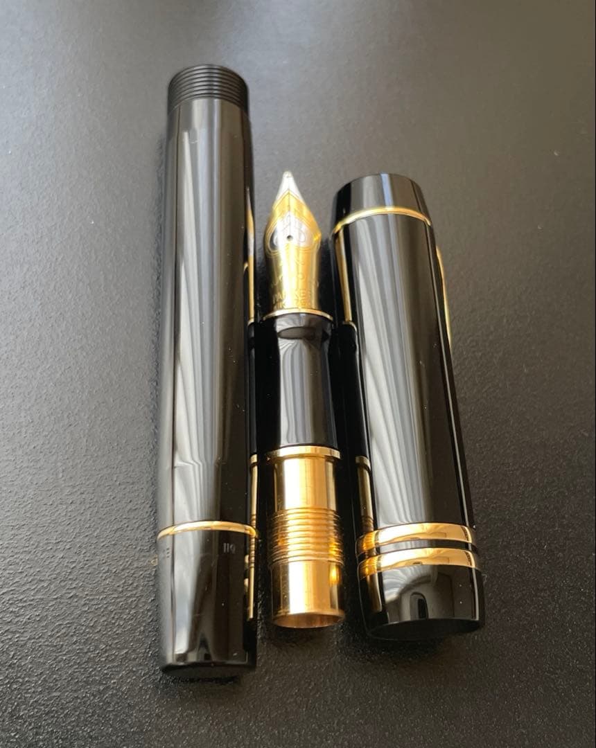 パーカー 万年筆 デュオフォールド ブラック　インクカートリッジ(5本)付き