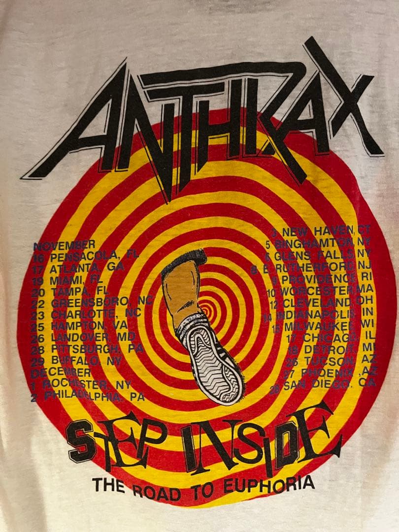 ベンツANTHRAX 1988ツアーTシャツ