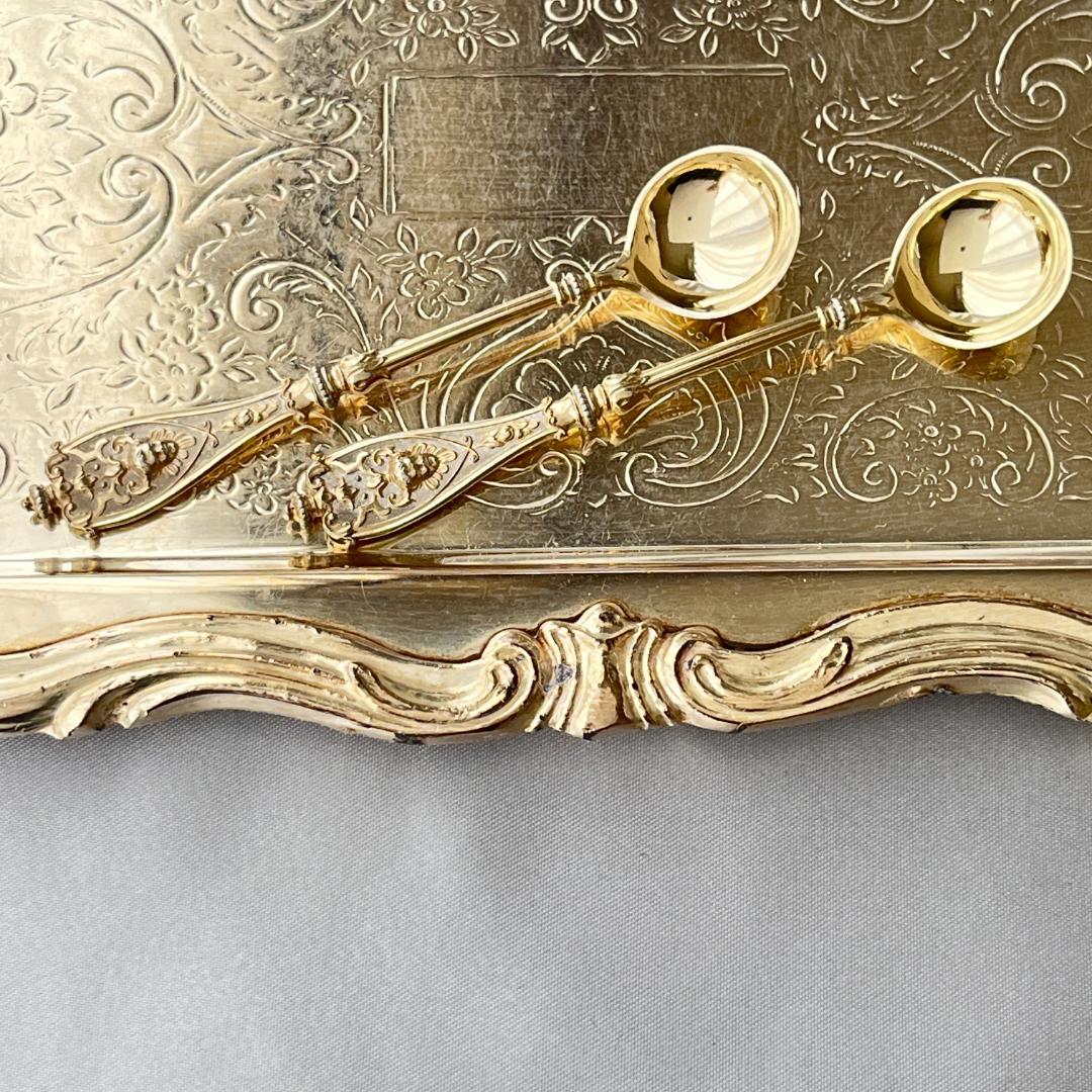 【Koch & Bergfeld 】 マスカロンのスプーン 2本【純銀】9cm