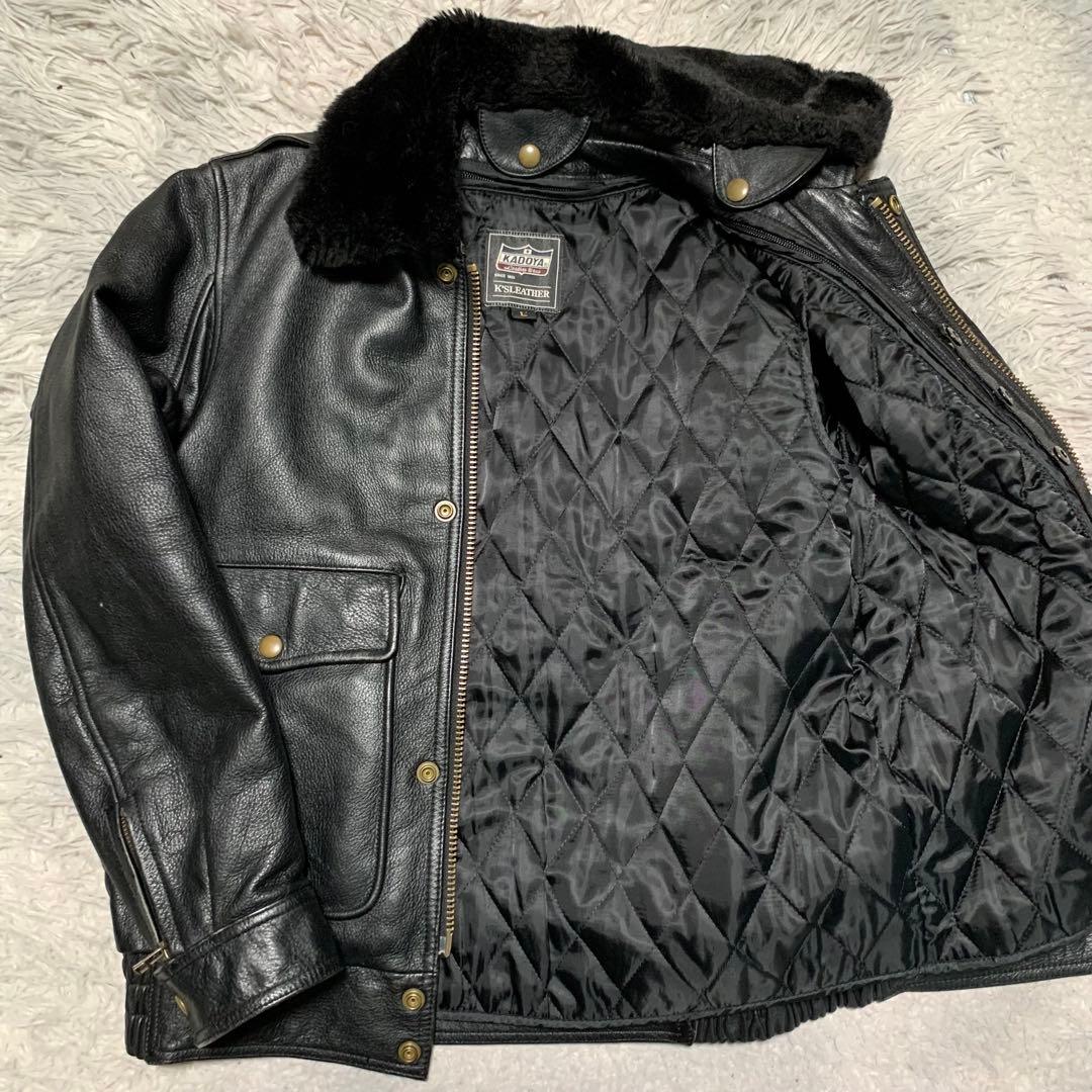 美品 KADOYA カドヤ レザージャケット G-1 バイクウェア ライナー
