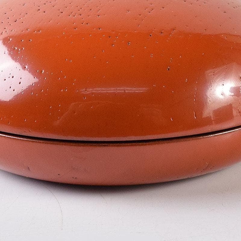 茶道具　田中重希作　朱塗　香合　共布共箱　V　8183