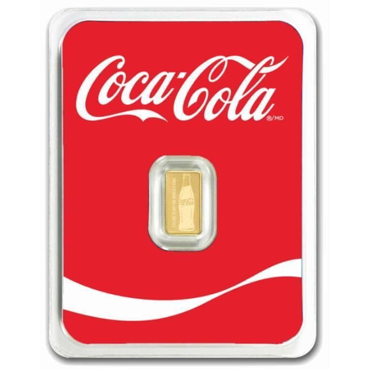 24K Coca-Cola® 0.5g 99.99% 純金バー 本物 0646