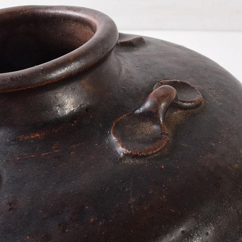 志戸呂焼　瀬戸焼　祖母懐　四耳壷　茶壷　C　R8354H