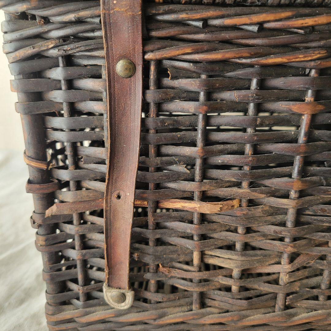 フランス　アンティーク　パニエ　蓋付き