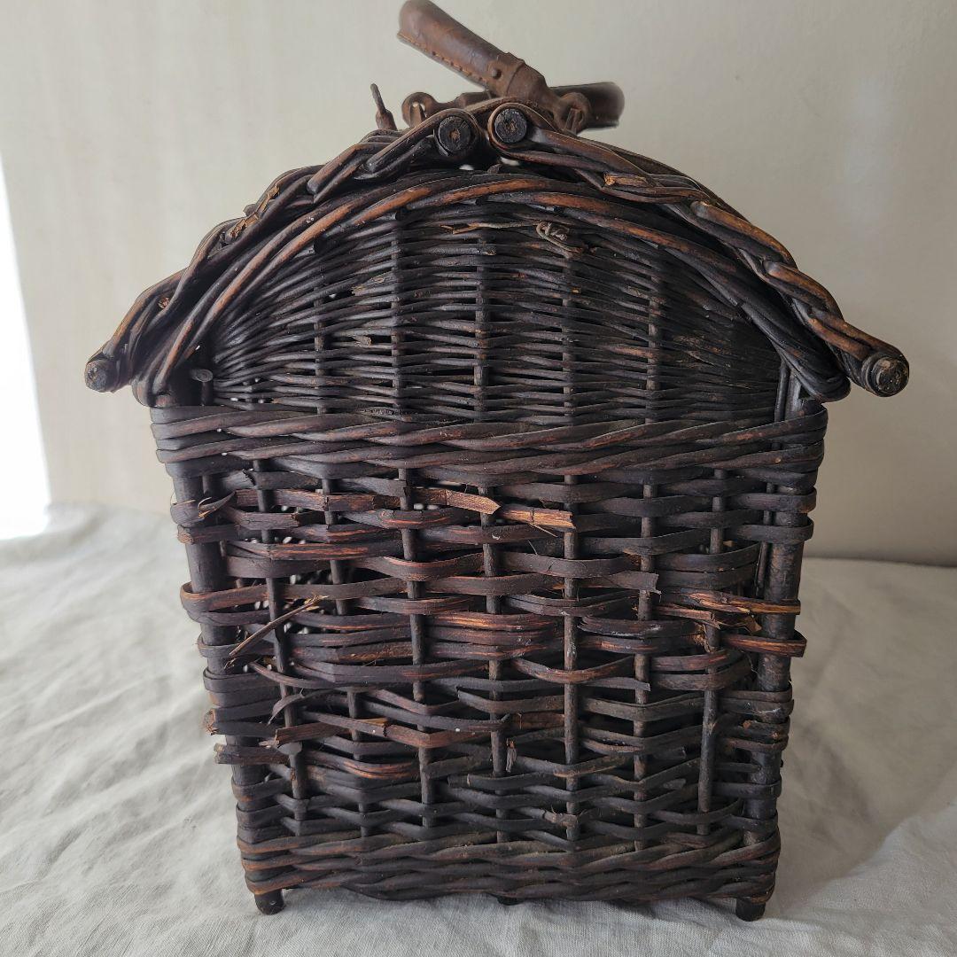 フランス　アンティーク　パニエ　蓋付き