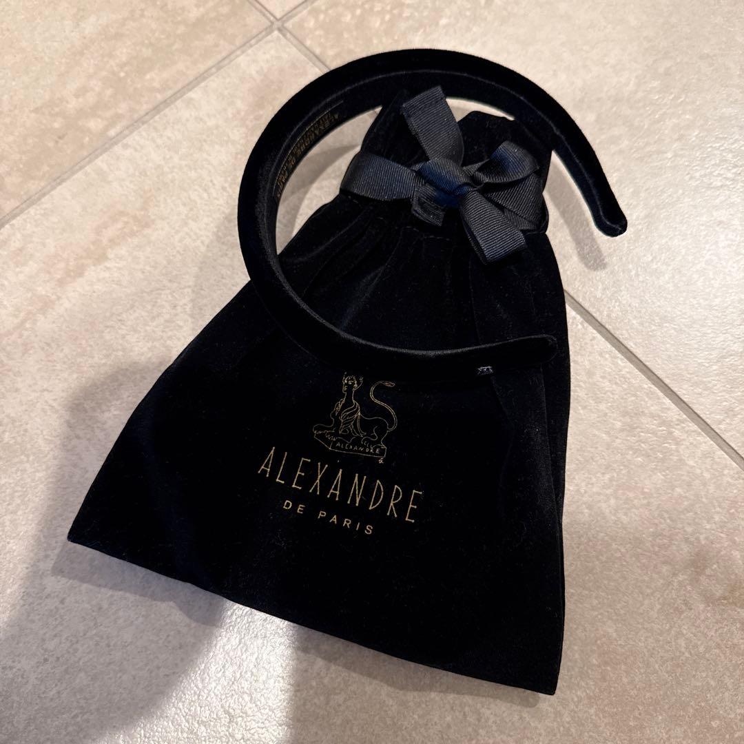 ALEXANDRE DE PARIS ベルベットヘアバンド