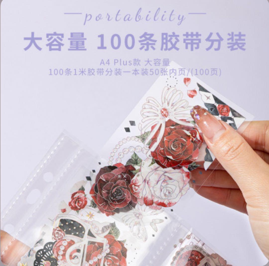 海外マステ＋収納ファイル＋クリップセット おまけ付き