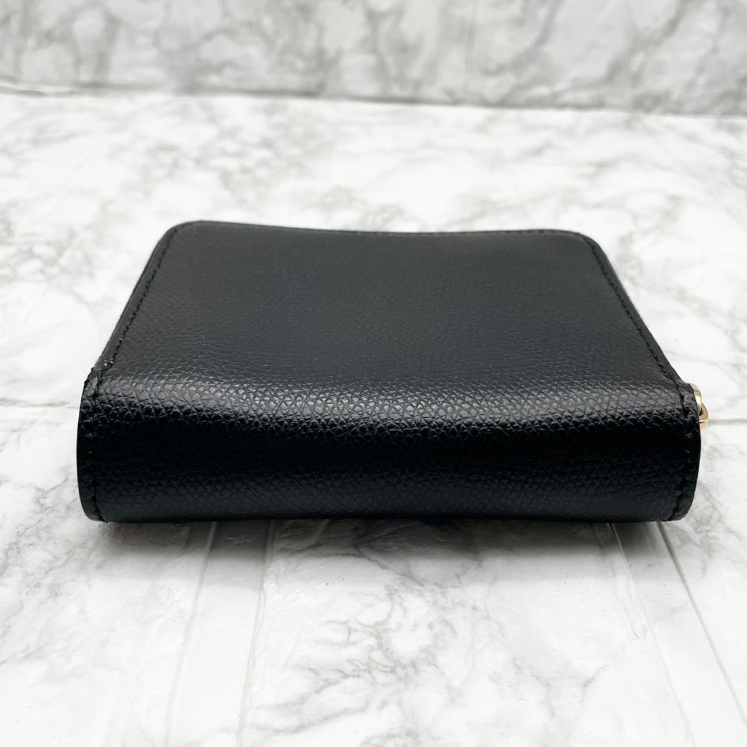 極美品✨️フェンディ　エフイズ　二つ折り財布　レザー　ミニ財布　ブラック　黒