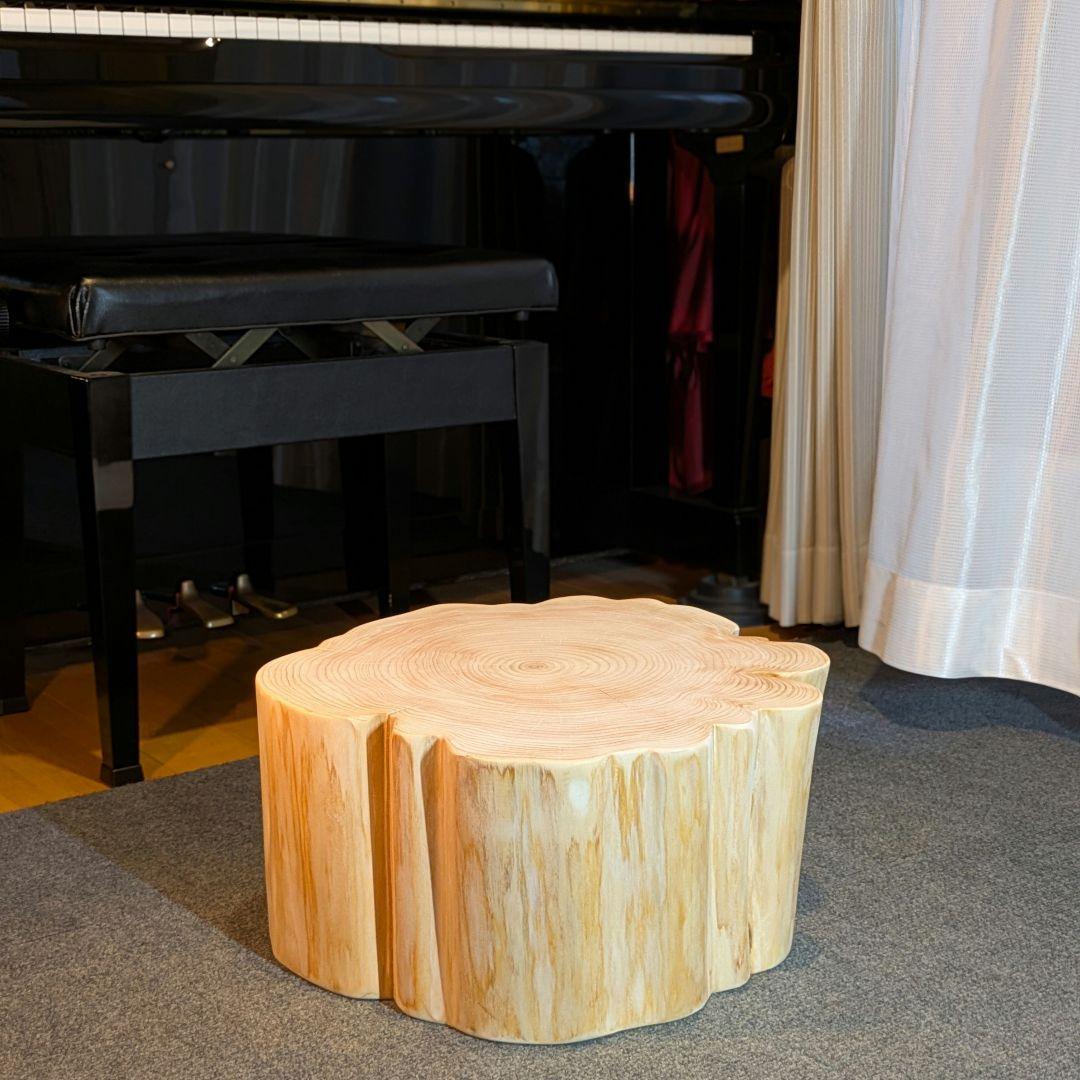 檜　切り株　丸太　椅子　スツール テーブル　高さ約21㎝