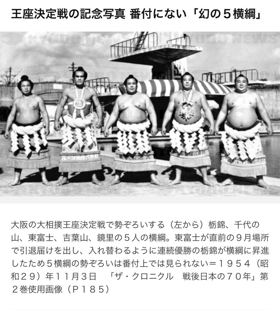 1955（昭和30）年秋場所記念 大相撲番付櫓模型 木箱入 四横綱時代千秋楽資料