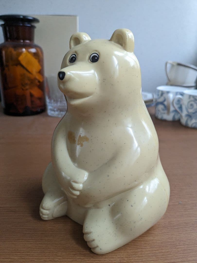 北欧ヴィンテージオリジナルNordea銀行ノベルティ しろくま貯金箱