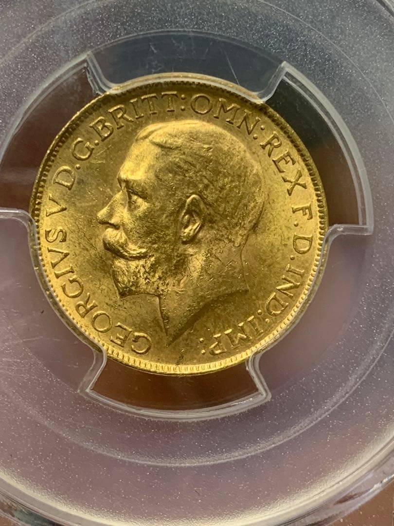 英国南アフリカ 1927年 ジョージ5世 ソブリン 金貨収蔵品放出 未使用超美品