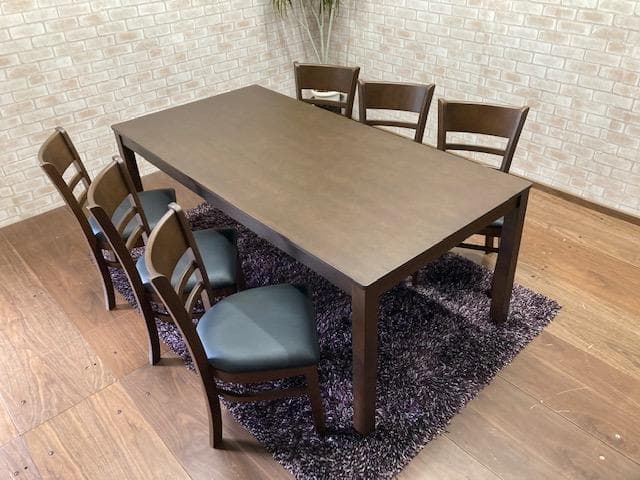 ダイニングテーブルセット　６人掛け　ブラウン　新品
