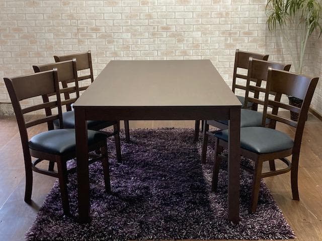 ダイニングテーブルセット　６人掛け　ブラウン　新品