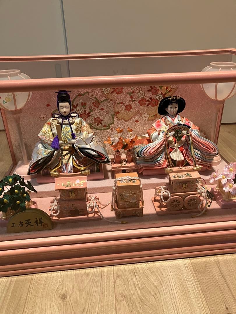 雛人形セット コンパクト　十二単雛　オルゴール付