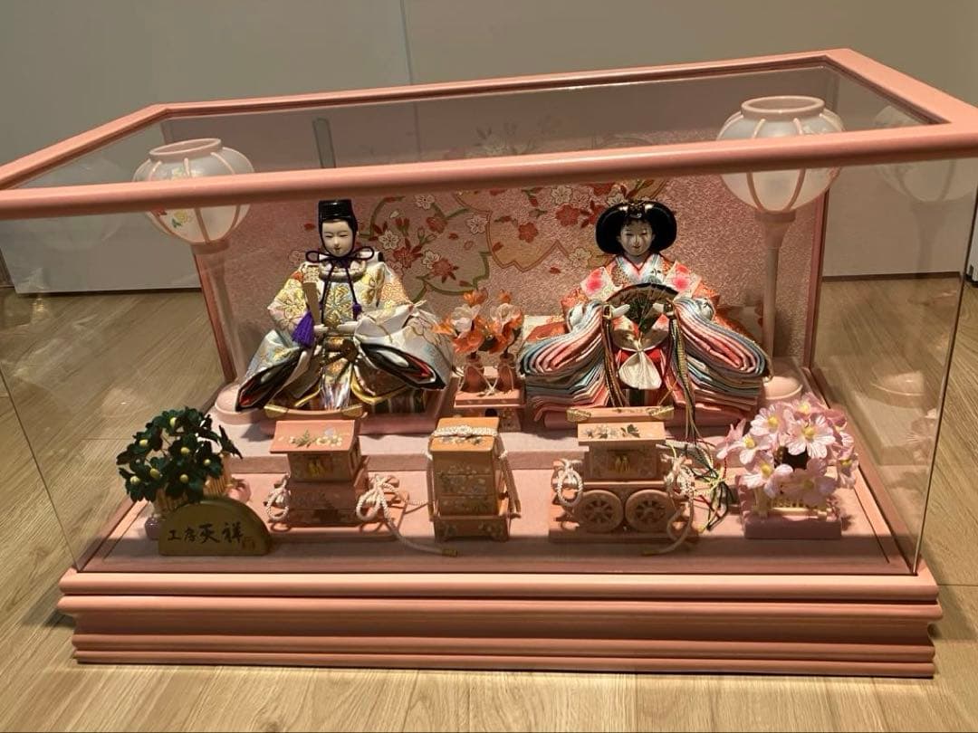 雛人形セット コンパクト　十二単雛　オルゴール付