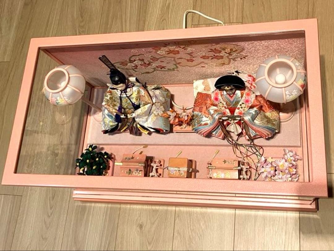 雛人形セット コンパクト　十二単雛　オルゴール付