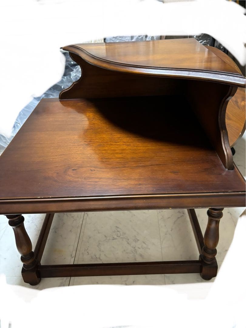 カリモク　コロニアル　コーナーテーブル　オールドカリモク　ビンテージ