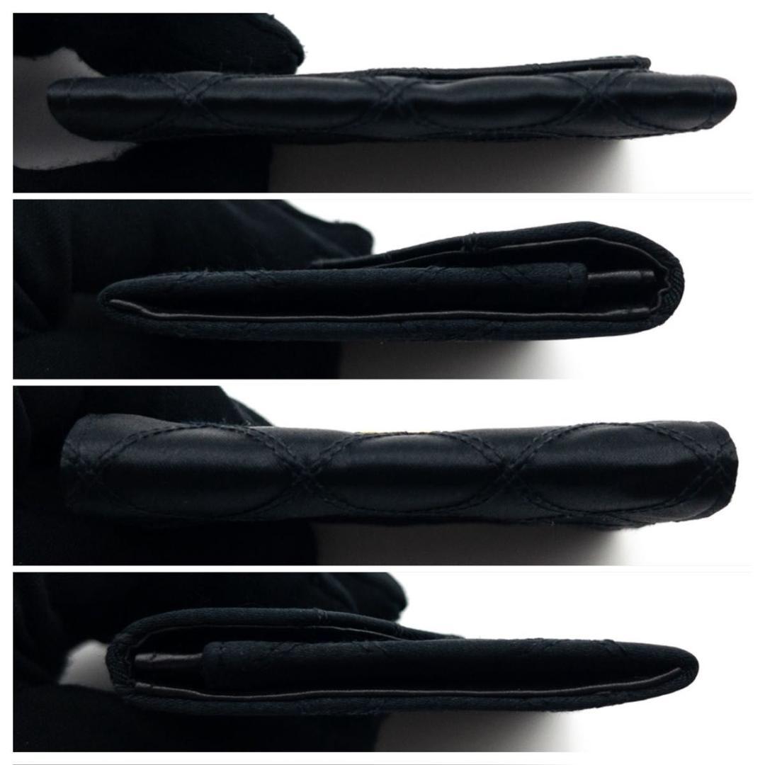 超レア【極美品】CHANEL ビコローレ　サテンケース　小銭入れ　黒