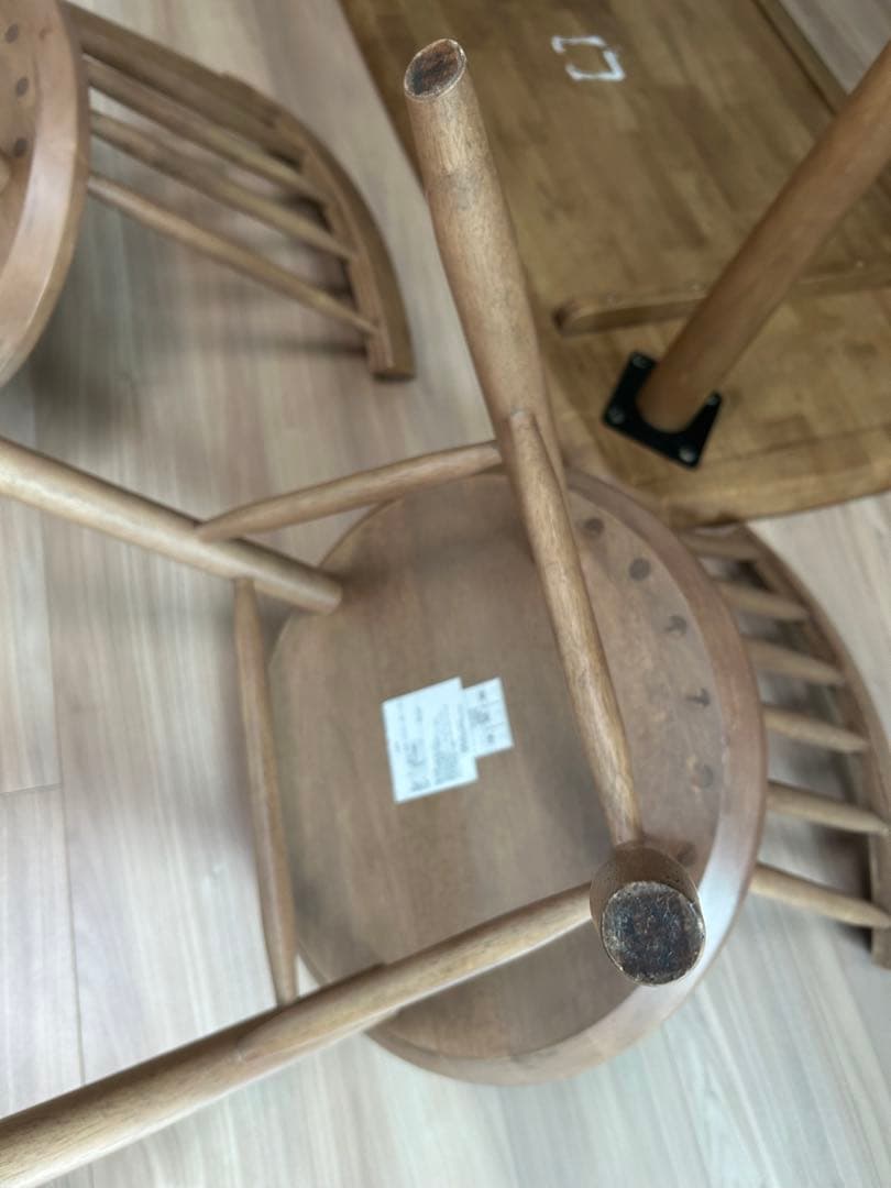 mm【直接お取引きのみ】ニトリ ダイニングテーブル 椅子2脚 セット