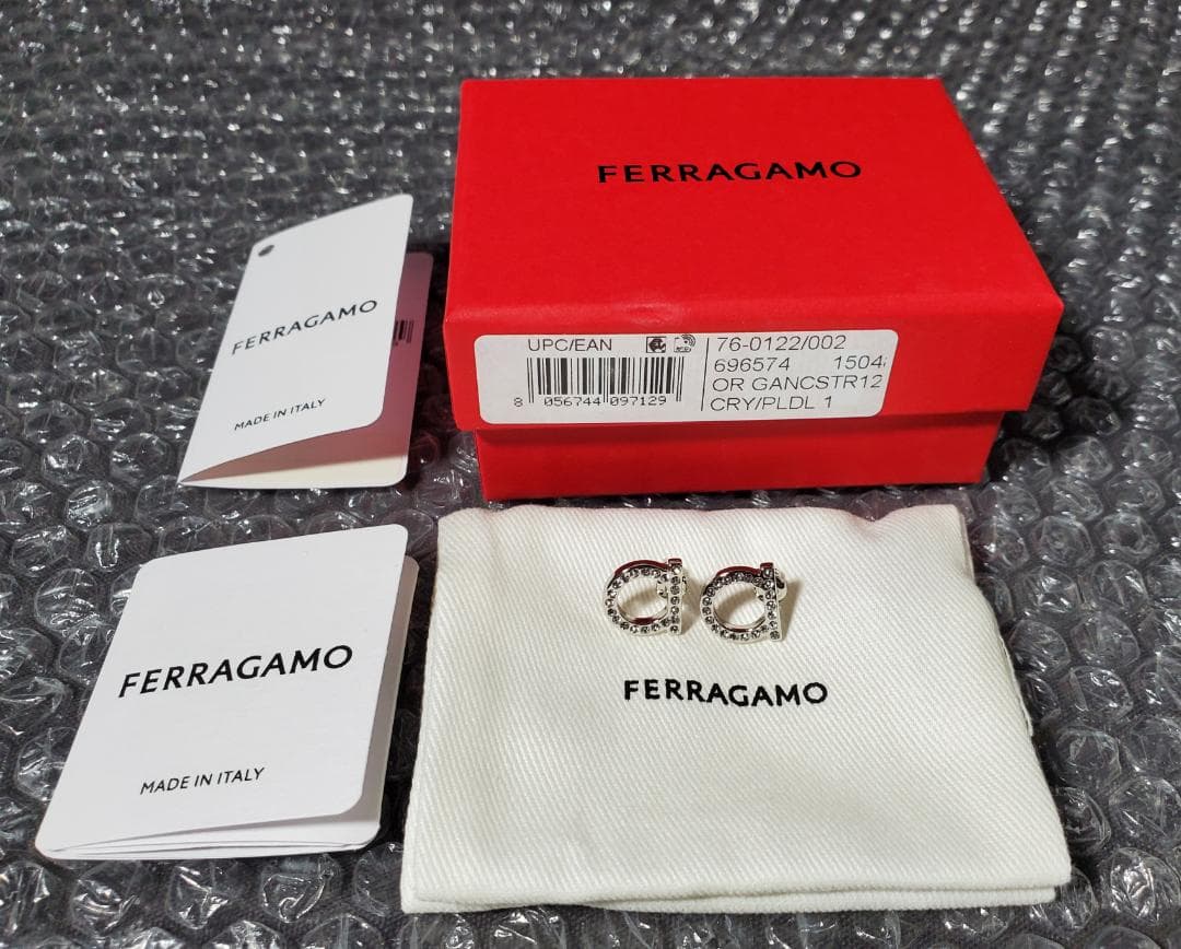 [新品] フェラガモ FERRAGAMO ピアス ガンチーニ クリスタル
