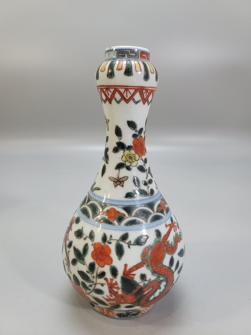 中国美術 萬暦赤絵 瓶 骨董品