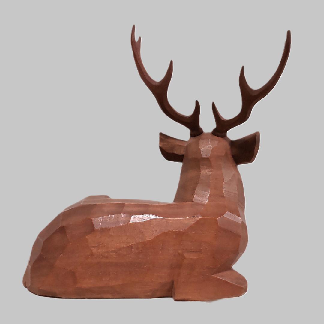 一刀彫　鹿　奈良人形　奈良一刀彫　東林　工芸品