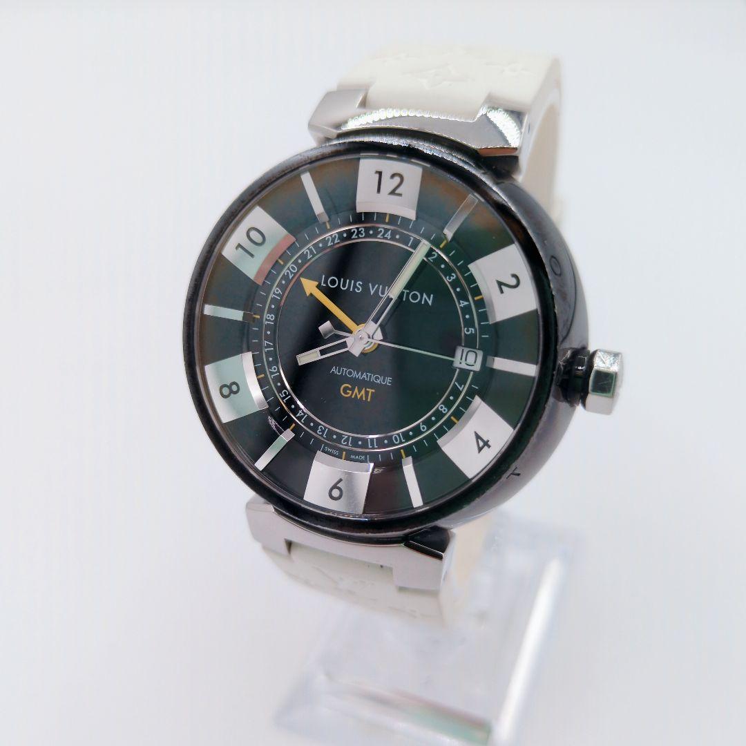 ルイ・ヴィトン　LOUIS VUITTON GMT 自動巻き 時計 ラバーベルト