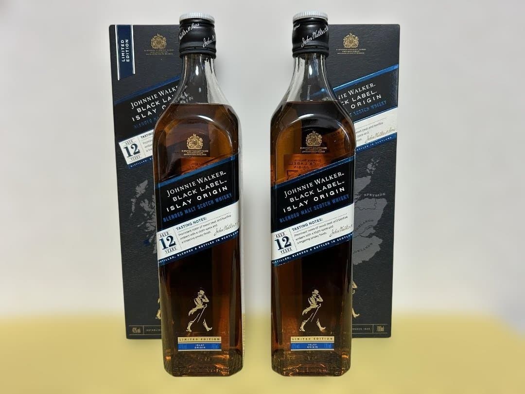 ジョニーウォーカー ブラックラベル12年 アイラオリジン　２本セット販売