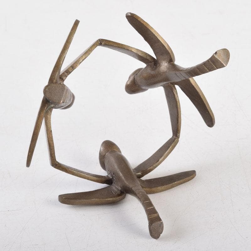 茶道具　加賀象嵌匠　本江敏彦作　唐銅　蜻蛉蓋置　共箱　V　9224