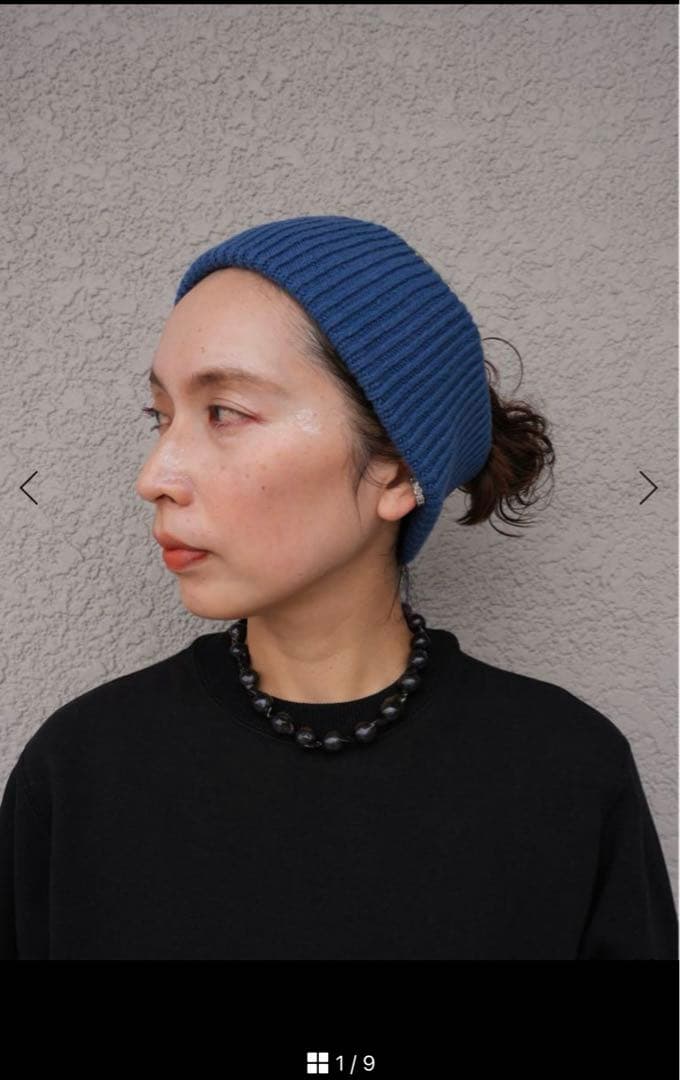 moontreeplanet ニットターバン　ブルー