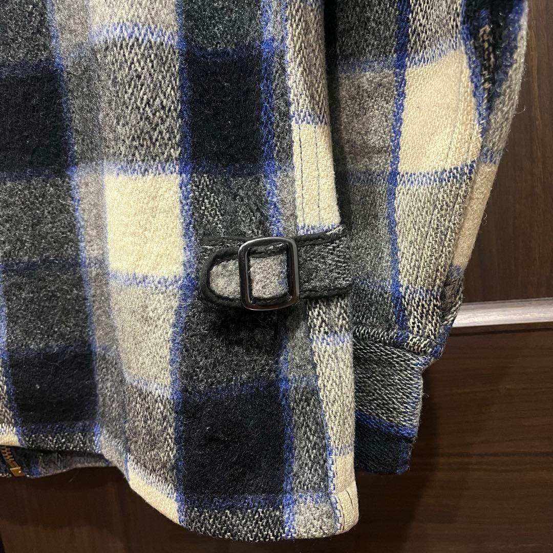 50s Woolrich ウール　ジャケット　CPO ジップ　チェック
