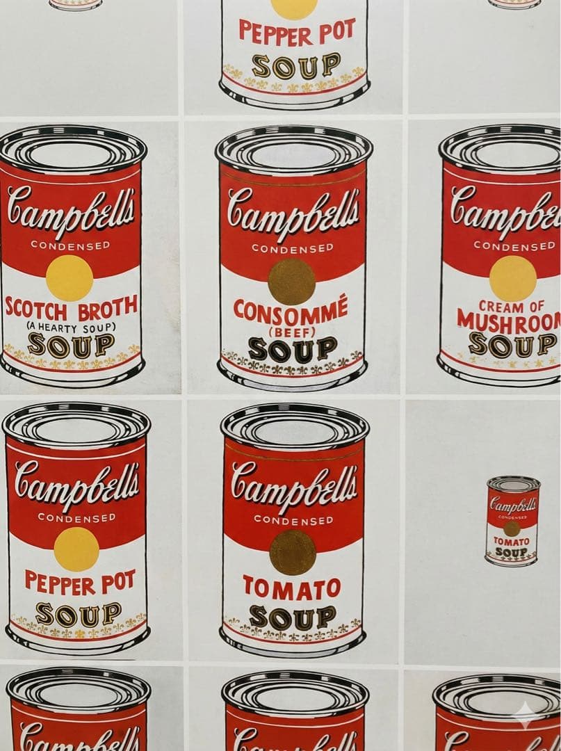 アンディウォーホル　キャンベル　スープ缶　A3　額入　Andy Warhol