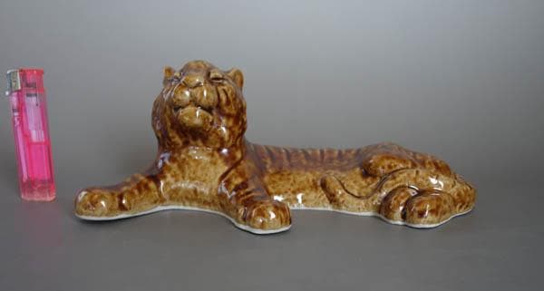 九谷焼　二代　徳田八十吉 虎　寅 フィギュリン　置物 共箱 文化勲章　2306