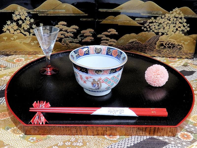 古伊万里　金襴手　烏帽子に紅葉の図　向付　４客　E203AS-BWg