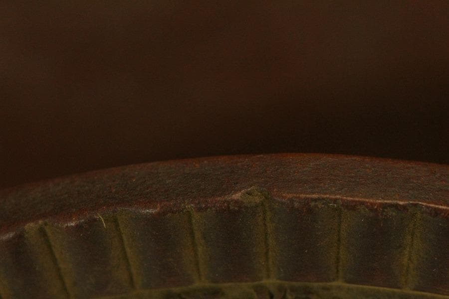 中国美術 朱泥 扇形 花盆 鐡画軒 在印 植木鉢(HA514)