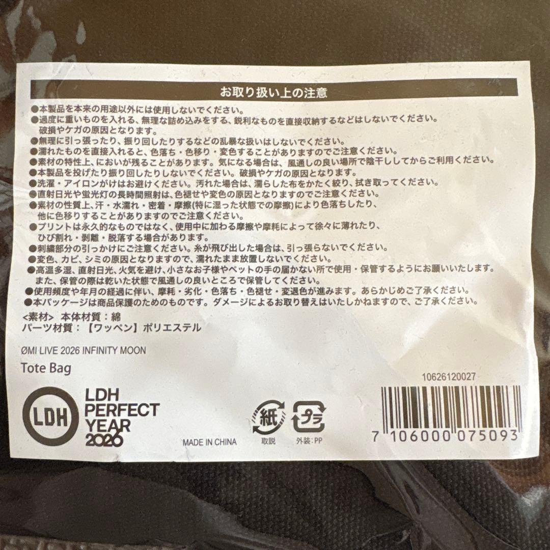 【トートバッグ】登坂広臣　ØMI☆未開封