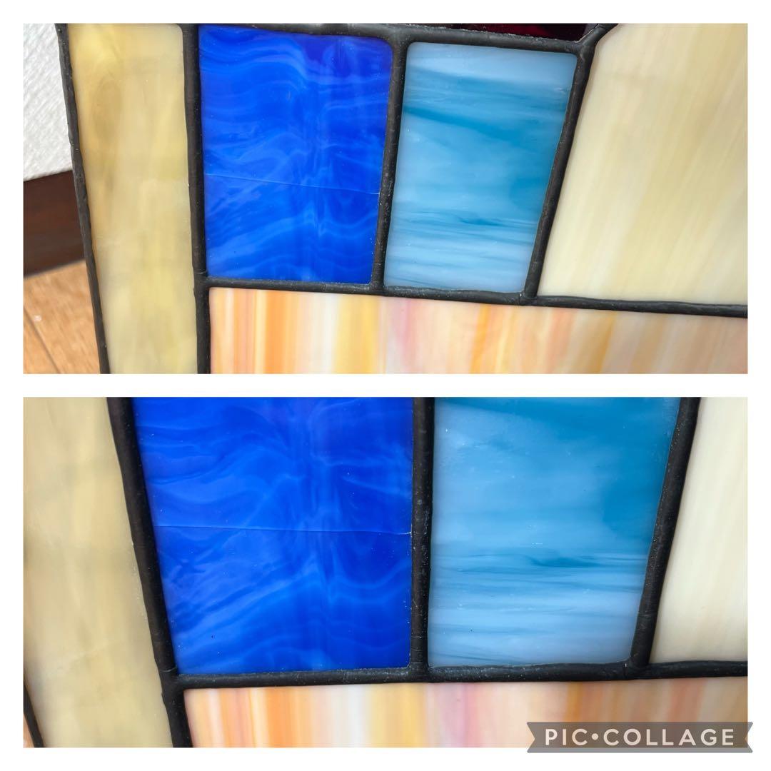 ステンドグラス ランプ ライト レトロ 店舗 ナイトランプ 杢目 ステンドガラス