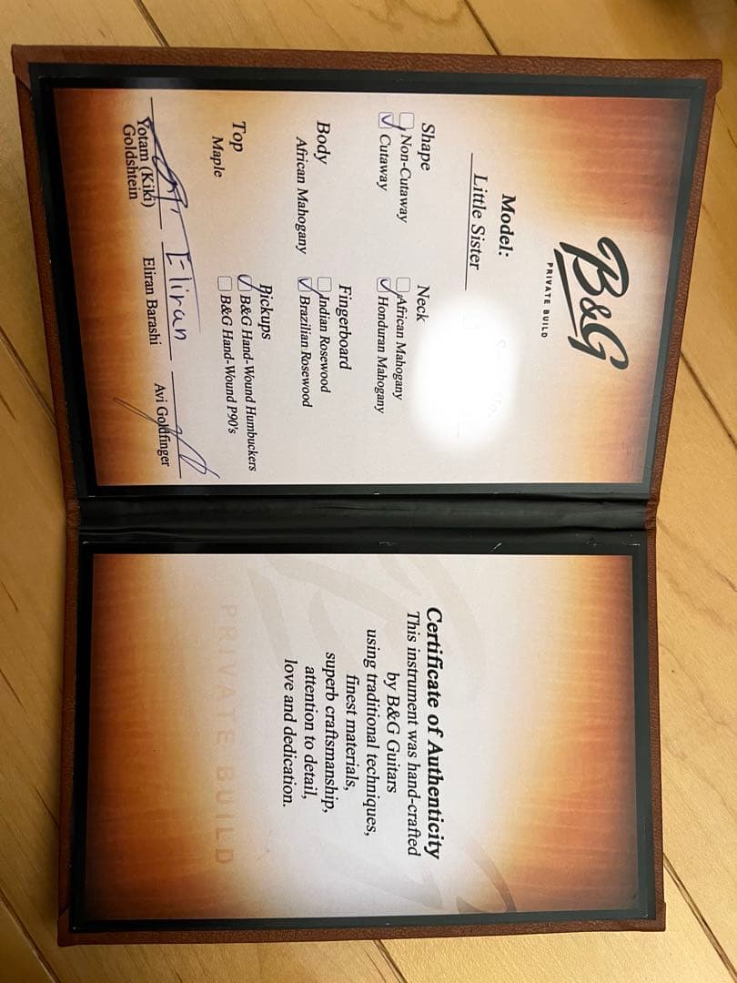 ギター B&G GUITARS little sister private build