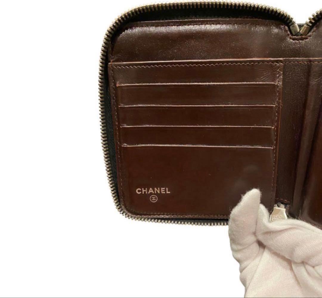 【極美品】CHANEL キャビアスキン　マトラッセ　ウォレット　ココマーク　財布