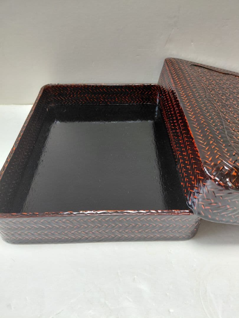 籃胎漆器　井上籃製　文箱　小物入　福岡県特産